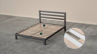 Zinus  Arnav 10in Metal Bed Frame 2000H Assembly Instructions [upl. by Zrike974]