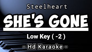 Shes Gone Low key 2  Steelheart  Hd Karaoke [upl. by Zzaj]