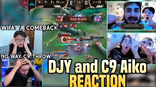 C9 G THE AIKO and DJY REACTION TO BTK vs C9 FINAL GAME in NACT GRAND FINALS [upl. by Sacul]