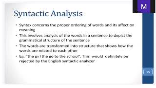 SYNTACTIC ANALYSIS [upl. by Inama]