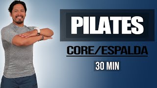 PILATES para fortalecer ABDOMEN y ESPALDA 🦋 30 minutos  Siéntete Joven [upl. by Pell]