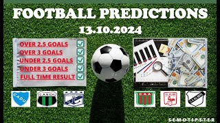 Football Predictions Today 13102024Today Match PredictionFootball Betting TipsSoccer Betting [upl. by Artair529]