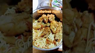 Tallarines Rojos de pollo [upl. by Donni547]