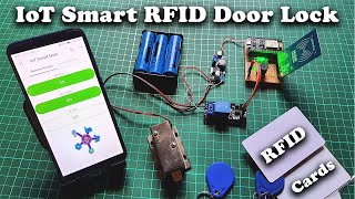 IoT Smart RFID Door Lock System Using NodeMCU ESP8266 [upl. by Llerahc]