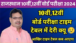 Rbse 10th12th Exam 2024 Time Table 2024  RBSE Board Exam Date 2024 Big News Today  RBSE News [upl. by Shargel]