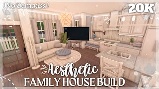 20K BLOXBURG AESTHETIC FAMILY HOUSE BUILD NO GAMEPASS [upl. by Yleen758]