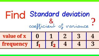 How to find Arithmetic mean Standard deviations Variance amp coefficient of variance [upl. by Eelaras]