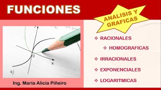 Funciones Racional Homográfica Irracional Exponencial y Logarítmica [upl. by Haig522]