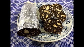 Salame de Chocolate  Portuguese Chocolate Salami [upl. by Ennirac]