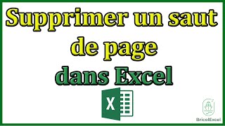 Comment supprimer un saut de page dans excel [upl. by Nagam]