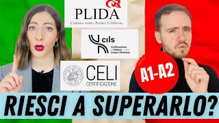 Test di italiano per PRINCIPIANTI A1A2 Riesci a PASSARLO  Ottieni la tua CERTIFICAZIONE 🇮🇹 [upl. by Cowey149]