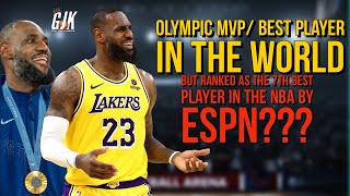 ESPN Rank Lebron James as the 7th Best Player in the NBA [upl. by Albarran]