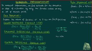 13 Numerical Differentiation  Introduction [upl. by Woo224]