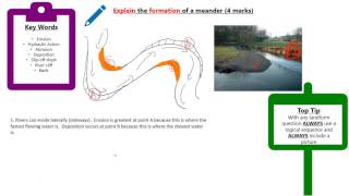 Describe the formation of a meander 4 marks [upl. by Rakabuba]