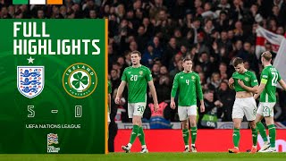 HIGHLIGHTS  England 50 Ireland  UEFA Nations League [upl. by Sonitnatsnoc]