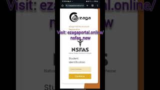 eZaga NSFAS registration for receiving funding nsfas bursaries [upl. by Ahsenik]