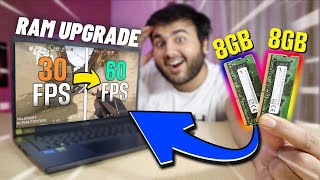 RAM Upgrade 8GB to 16GB Dual Channel in Laptop⚡️ Performance [upl. by Ardnassela]