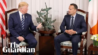 Trump compares postBrexit Irish border issue to plans for USMexico wall [upl. by Yaniv]