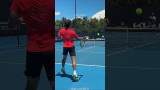 Now this is how you hit a forehand 😱  Clean forehands from Federer lookalike Thiago Seyboth Wild 🥶 [upl. by Ecyaj]