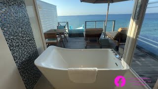 Siyam world Maldives Ocean water villa with pool and water slide [upl. by Meletius]