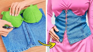 Easy Sewing Hacks to Save Your Old Clothes amp Money ✂️👖 [upl. by Etteraj]