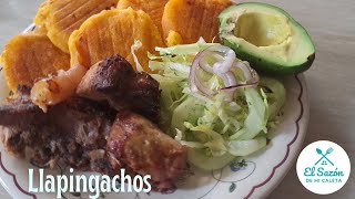 RECETA DE LLAPINGACHOS ECUATORIANOS PASO A PASO [upl. by Rock]