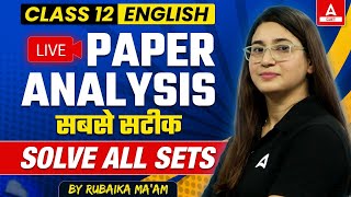 CBSE Class 12 English Answer Key 2024  English Paper Analysis  English Paper Solution Set 1234 [upl. by Huston]