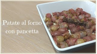 Patate al forno con pancetta  ricetta facile Baked potatoes with bacon [upl. by Kyriako]