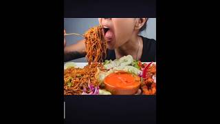 Maggie masala noodles and momos with chutney mukbang eatingshow food chickenmomos [upl. by Ocinemod743]