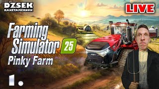 🔴 Farming Simulator 25  PINKY FARM 1 Rész  Anitával Őstermelőnek állunk [upl. by Aelc764]