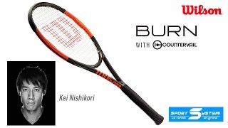 Raquette tennis Wilson Burn 95 Countervail 2017 SPORTSYSTEM [upl. by Tnecillim213]