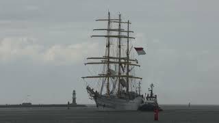 Segelschulschiff „Bima Suci“ zur Hanse Sail in Rostock [upl. by Daenis]