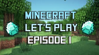 MINECRAFT Lets Play Episode 1 Abandoned Mineshaft amp First Diamonds [upl. by Ulane1]