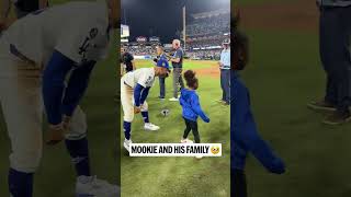 Mookie Betts shares his Game 2 victory with his loved ones ❤️ WorldSeries [upl. by Noiemad]