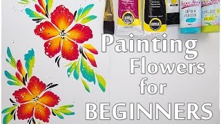 EASY Painting Acrylic Flowers for Beginners ♡ Maremis Small Art ♡ [upl. by Apfel]