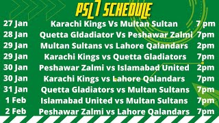 PSL 2022 Schedule And Timetable  PSL 7 Schedule and Timetable psl7schedule [upl. by Keverne]