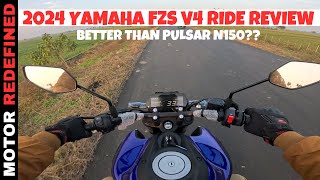 Finally 2024 Yamaha FZS V4 Racing Blue Color Ride Review  Better then Pulsar N150 [upl. by Jara770]