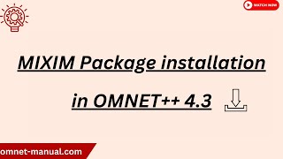 MIXIM Package installation in OMNET 4 3 [upl. by Gariepy]