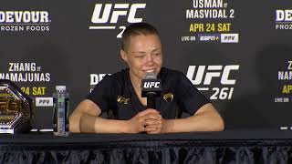 UFC 261 Rose Namajunas Postfight Press Conference [upl. by Koffman803]