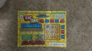 A Brand new 1 dollars Virginia tic tac multiplier scratch ticket Win up to 2000 dollars [upl. by Nocaed]