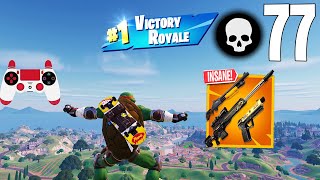 77 Elimination Solo Vs Squads Gameplay Wins Fortnite Chapter 5 PS4 Controller [upl. by Milburn]