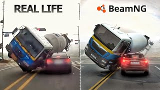 Accidents Based on Real Life Incidents  Beamngdrive  09 [upl. by Akerehs]