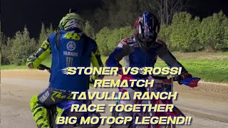 Casey Stoner and Rossi meet and Race together at VR46 RAnch with VR46academy 2024 [upl. by Elodea]