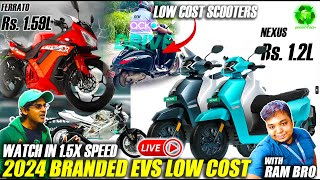 2024 Electric Scooters amp Motorcycles  Branded LOW COST Models amp Updates  Discussion Live With Ram [upl. by Gnouhk]