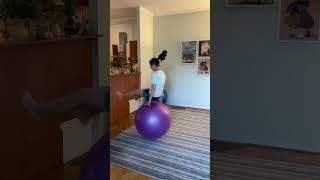 Bouncing on an excercise ball [upl. by Hocker]