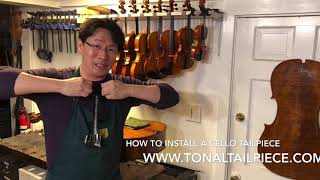 How to install a cello Tailpiece [upl. by Callida]