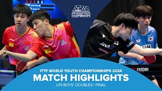 WenHuang vs KimYoshiyama  U19 BD Final  ITTF World Youth Championships 2024 [upl. by Burley561]