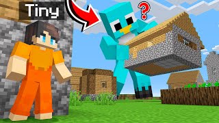 TINY vs GIANT Hide and Seek in Minecraft Milo and Chip Prop Hunt [upl. by Isaacs]