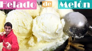 HELADO de MELÓN 😍😋NIEVE casera fácil con y sin máquina Receta  393 [upl. by Shanna]