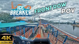 Icebreaker  Seaworld orlando  FRONT ROW POV  4K [upl. by Niobe]